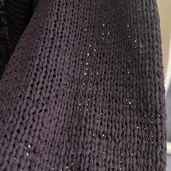 Anne Klein vintage black loosely woven polyester sweater Size L - Picture 3 of 6